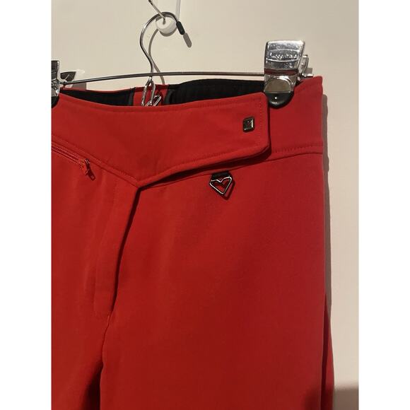 Vintage Obermeyer Women’s Size 10R Red Wool Blend Stirrup Ski Snow Pantsuit - Picture 3 of 8